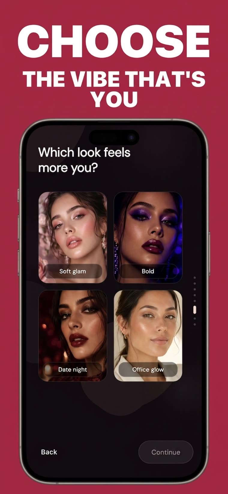 Pick the look that suits you from a photo gallery
